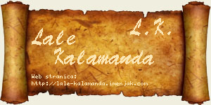Lale Kalamanda vizit kartica